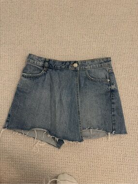Zara Light Blue Denim Skort